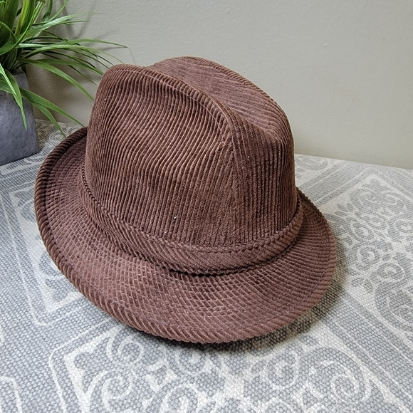 Vintage | Beacon Hill | S Brown Corduroy Fedora - Picture 5 of 12